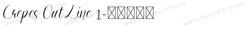 Crepes OutLine 1字体转换